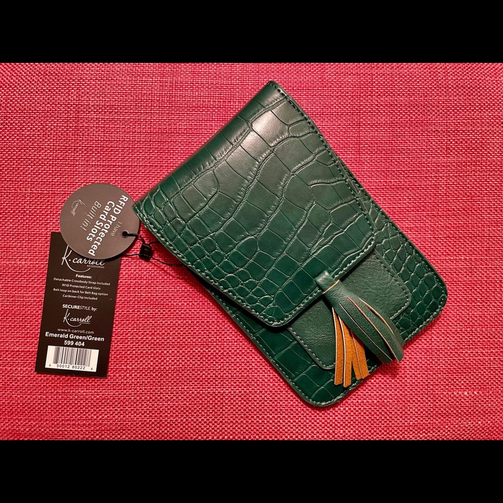 NEW!  K. Carroll Harper Crossbody Emerald Green